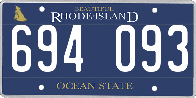 RI license plate 694093