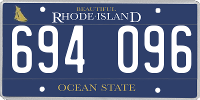 RI license plate 694096