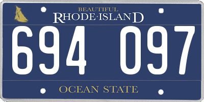 RI license plate 694097