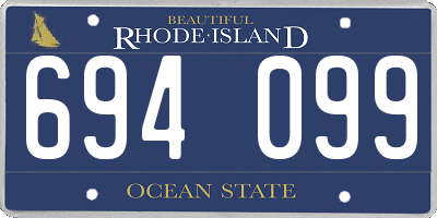 RI license plate 694099