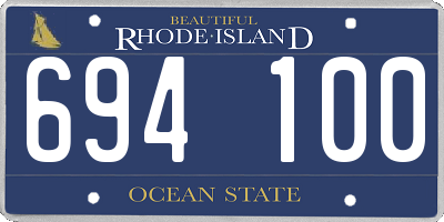 RI license plate 694100