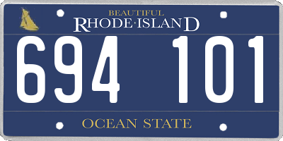 RI license plate 694101