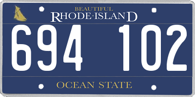 RI license plate 694102