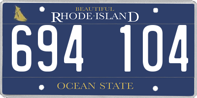 RI license plate 694104