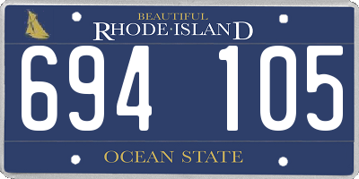 RI license plate 694105