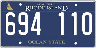 RI license plate 694110