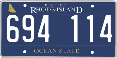 RI license plate 694114