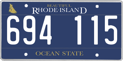 RI license plate 694115