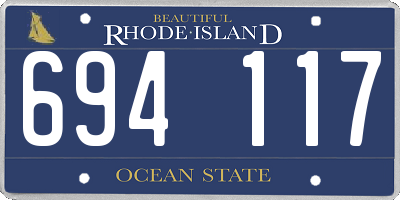 RI license plate 694117
