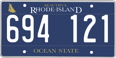 RI license plate 694121