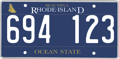 RI license plate 694123