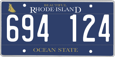 RI license plate 694124