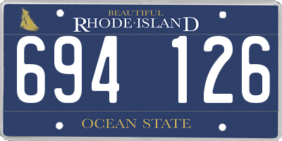 RI license plate 694126