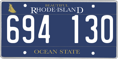 RI license plate 694130
