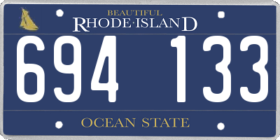 RI license plate 694133