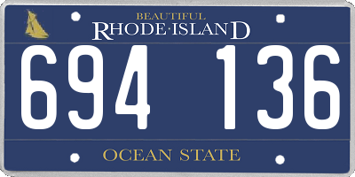 RI license plate 694136