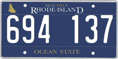 RI license plate 694137