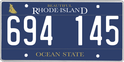 RI license plate 694145