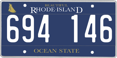 RI license plate 694146