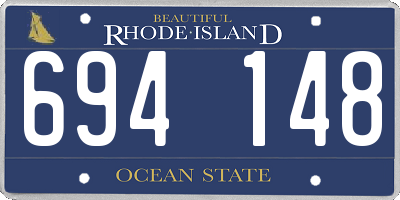 RI license plate 694148