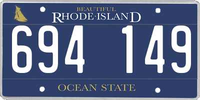 RI license plate 694149