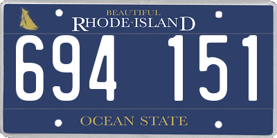 RI license plate 694151