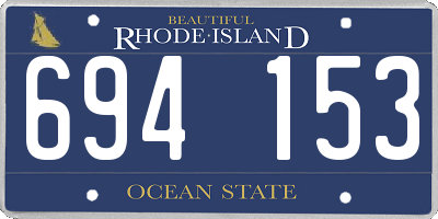 RI license plate 694153