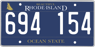 RI license plate 694154