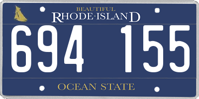 RI license plate 694155