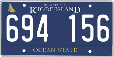 RI license plate 694156