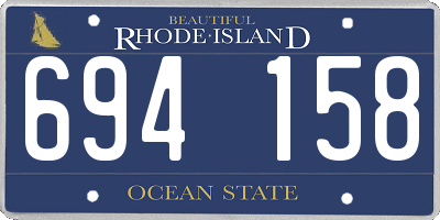 RI license plate 694158
