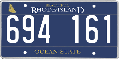 RI license plate 694161