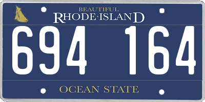 RI license plate 694164