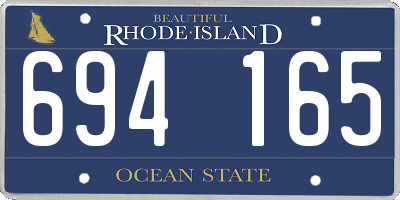 RI license plate 694165