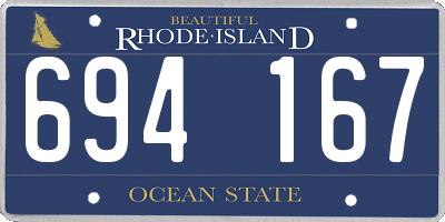 RI license plate 694167