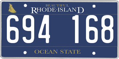RI license plate 694168