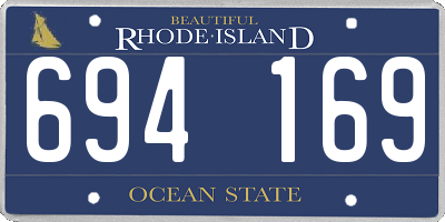 RI license plate 694169