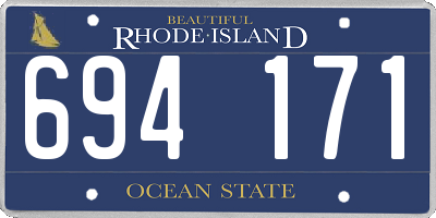 RI license plate 694171