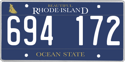 RI license plate 694172