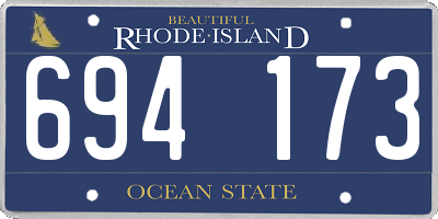 RI license plate 694173