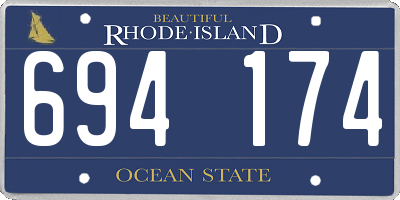 RI license plate 694174