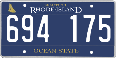 RI license plate 694175