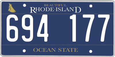 RI license plate 694177