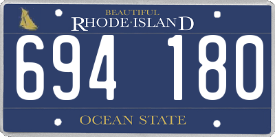 RI license plate 694180