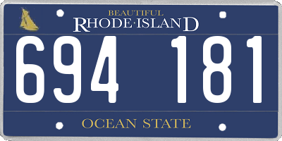 RI license plate 694181