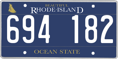RI license plate 694182