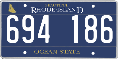 RI license plate 694186