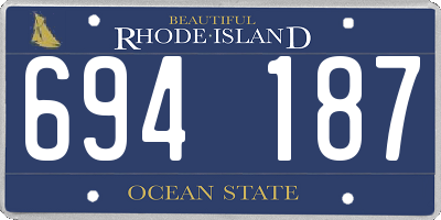 RI license plate 694187