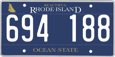 RI license plate 694188
