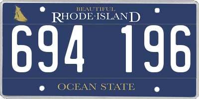 RI license plate 694196